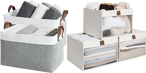 Clear Storage Bins for Closet Organization