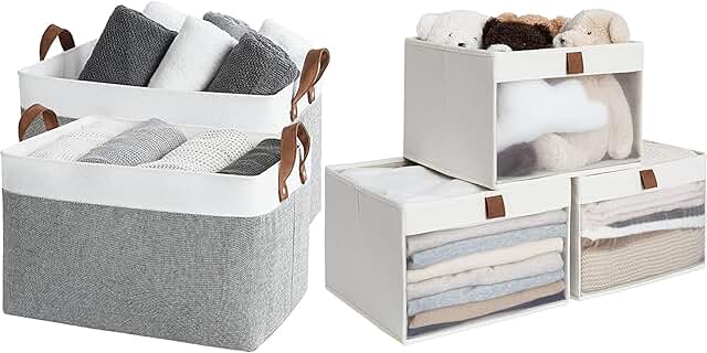 Clear Storage Bins for Closet Organization