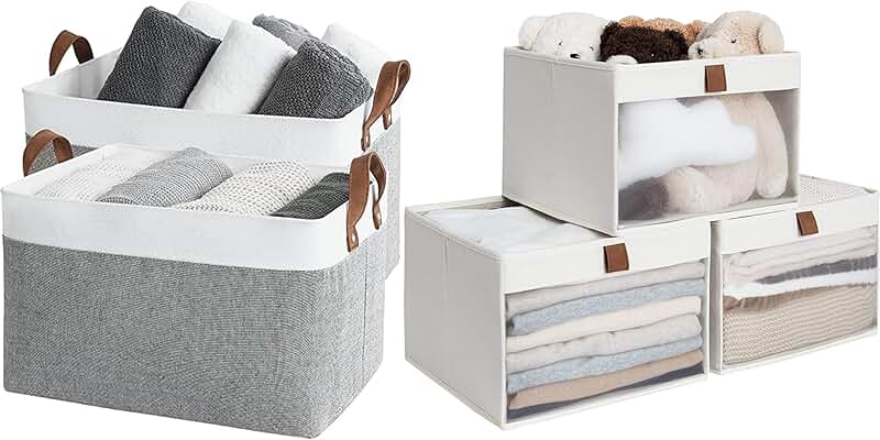 Clear Storage Bins for Closet Organization
