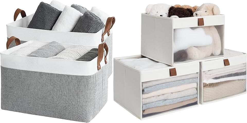 Clear Storage Bins for Closet Organization
