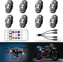 8-Pack Wireless LED Strobe Lights with Remote, Waterproof, Bright