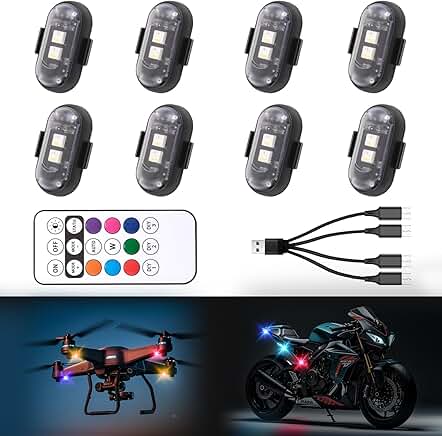 8-Pack Wireless LED Strobe Lights with Remote, Waterproof, Bright