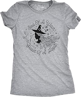 Women's Witch and Hippie Heart Halloween T-Shirt