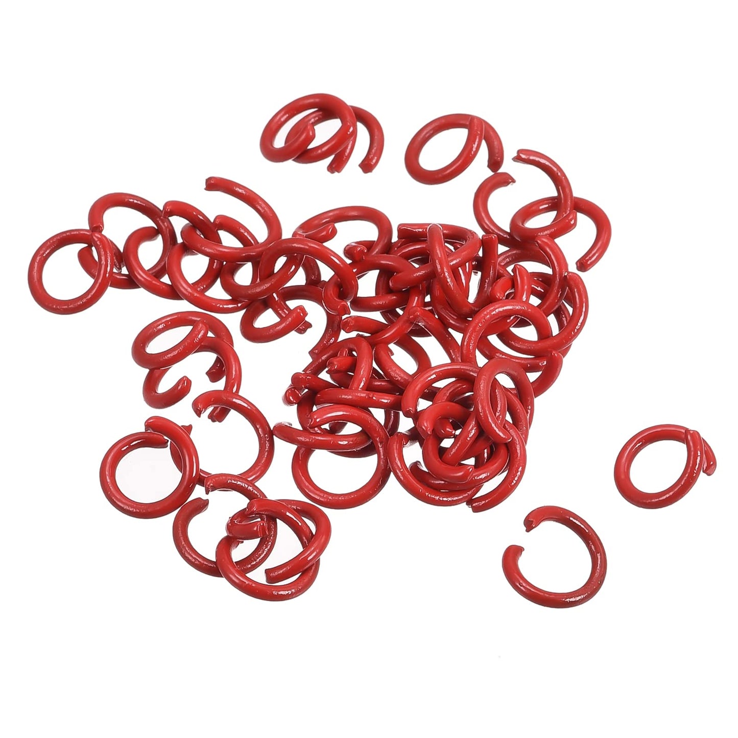 8mm Colorful Open Jump Rings for Jewelry Making, 100 Pack