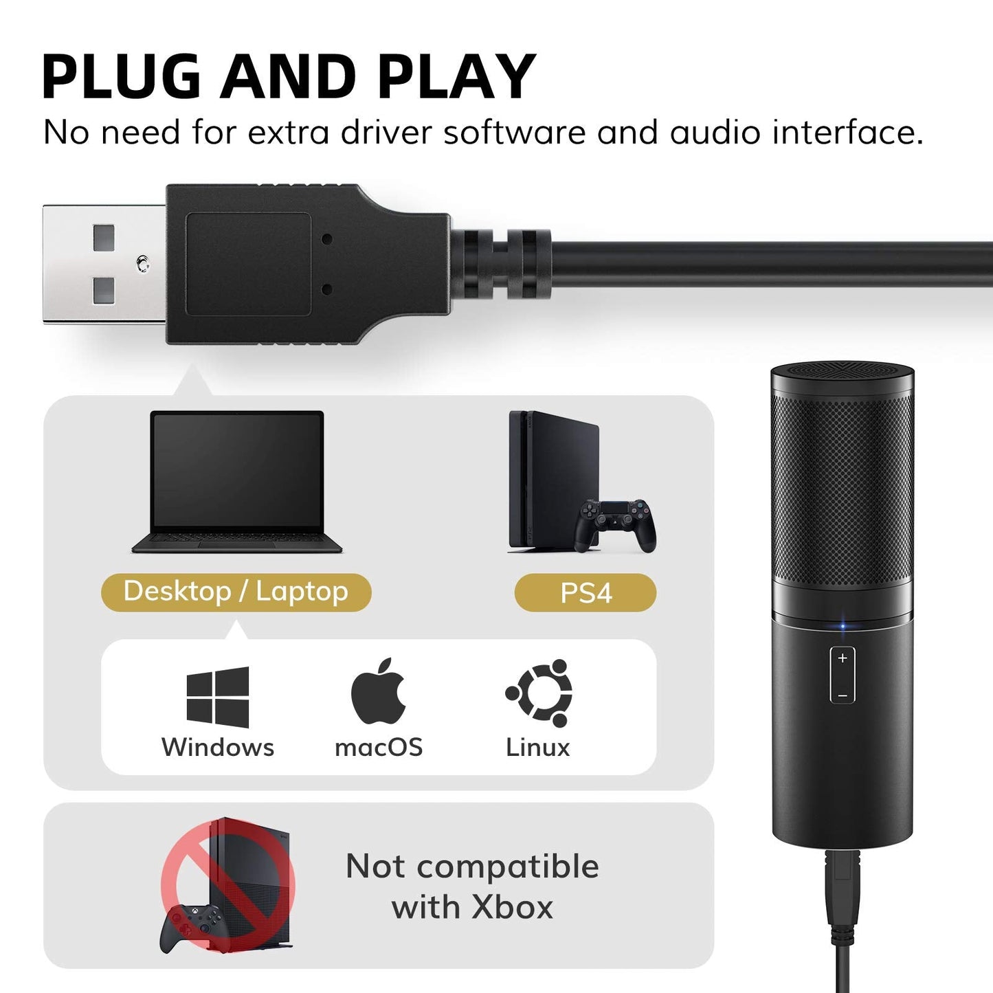 USB Microphone Kit, Streaming Podcast PC Cardioid Condenser Computer Mic for Gaming, YouTube Video, Recording Music, Voice Over, Studio Mic Bundle with Adjustment Arm Stand(Q9)