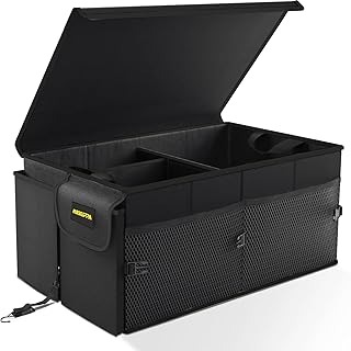Large Collapsible Car Trunk Organizer with Lid