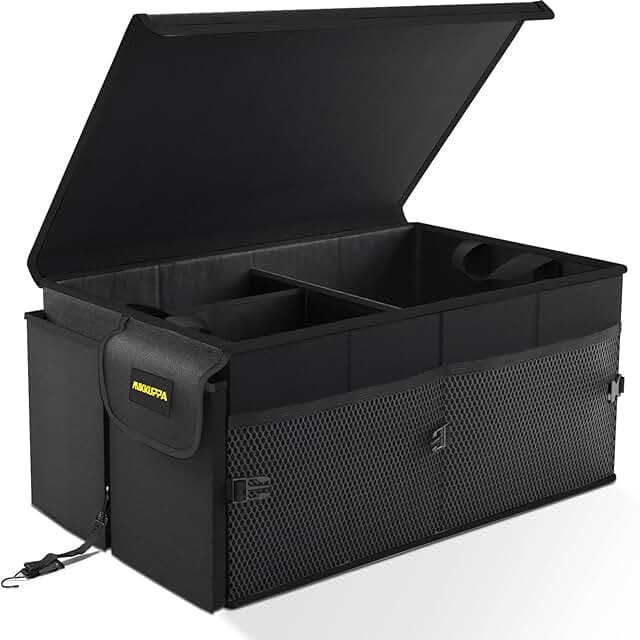 Large Collapsible Car Trunk Organizer with Lid