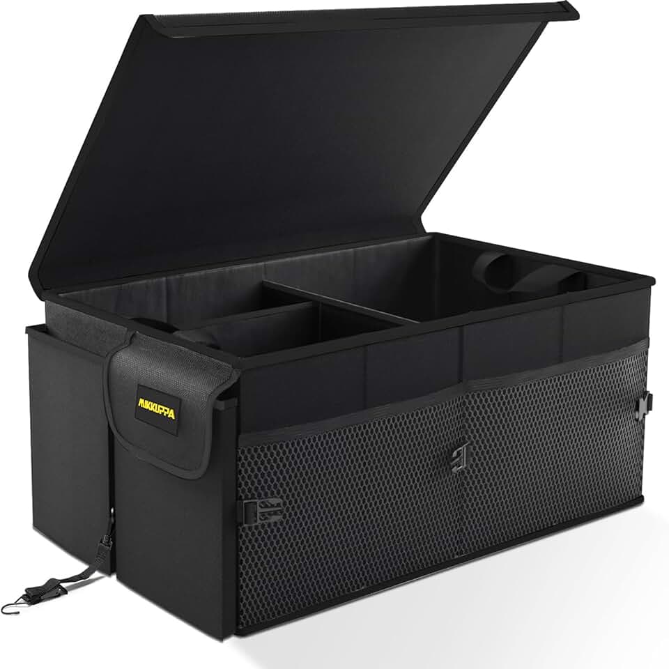 Large Collapsible Car Trunk Organizer with Lid