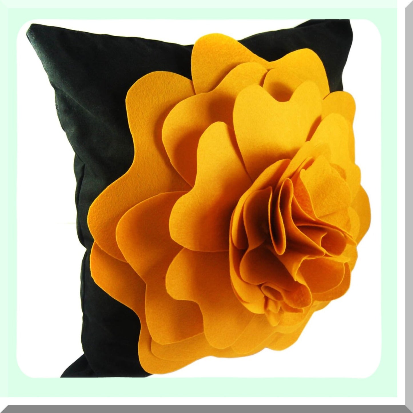 Floral Bliss 3D Throw Pillow Cover - Yellow Blooms - 18" x 18" - Home Decor Accent - Soft Cushion Case - Vibrant Flower Design
