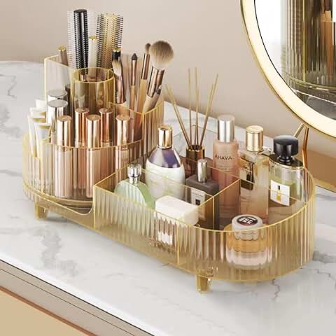 Large Capacity Rotating Makeup Organizer