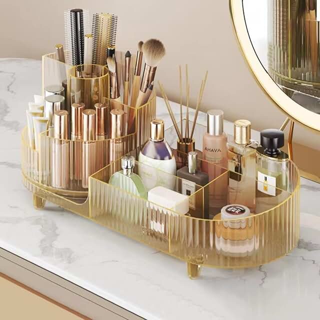 Large Capacity Rotating Makeup Organizer