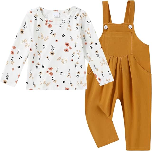 Toddler Girl Fall Winter Outfit with Top and Pants