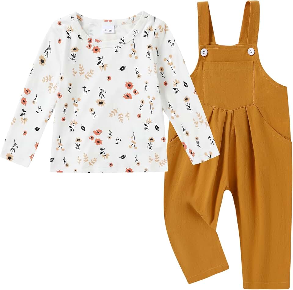 Toddler Girl Fall Winter Outfit with Top and Pants