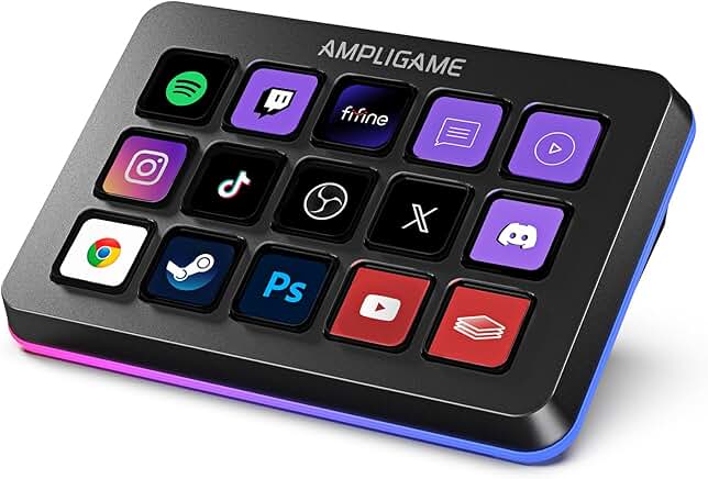 Stream Controller with 15 Macro Keys for Streaming