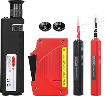 Fiber Optic Inspection Microscope Cable with Adapters and Cleaner