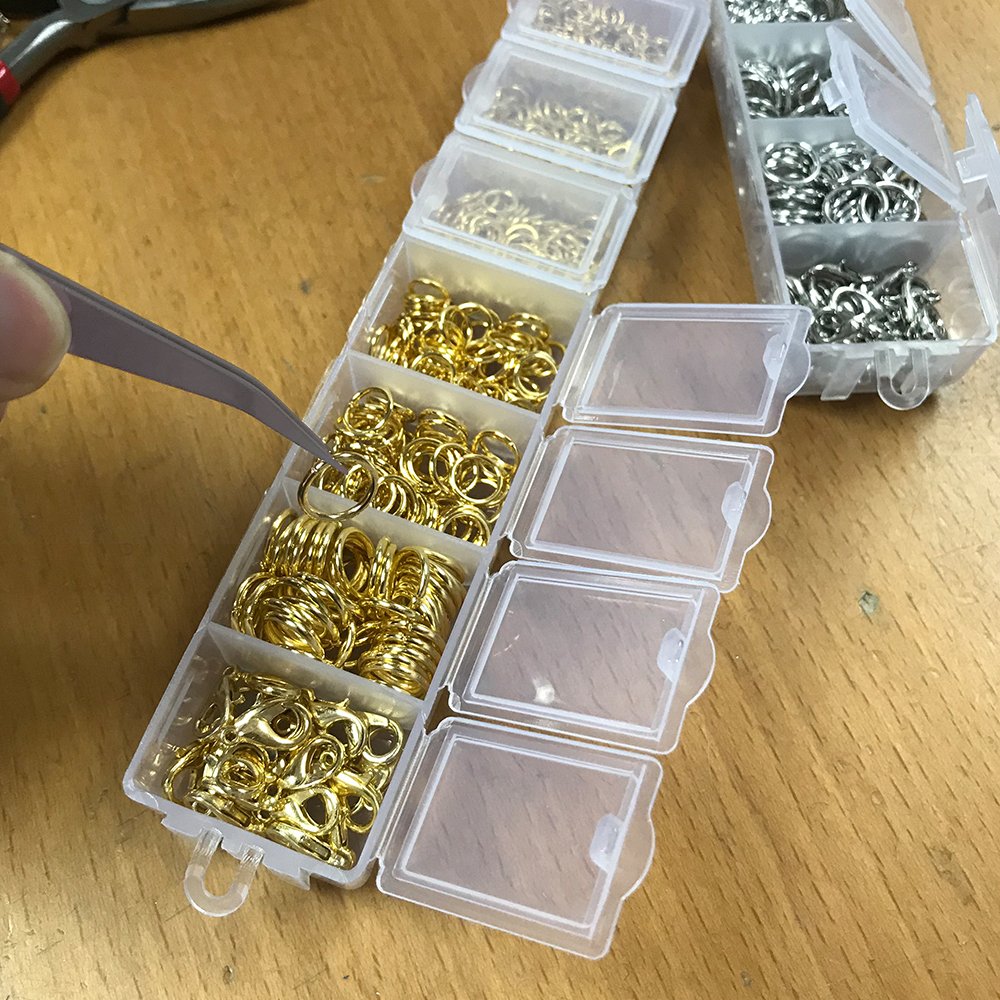 Jewelry Repair and Making Kit with Open Jump Rings and Clasps