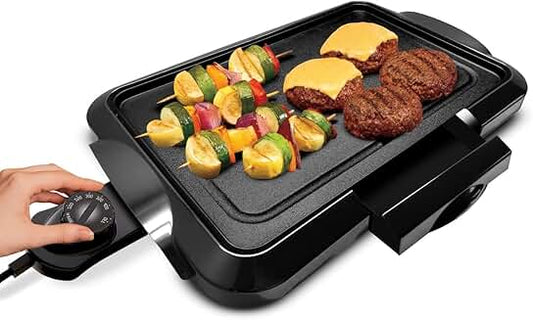 Electric Griddle with Removable Temperature Control