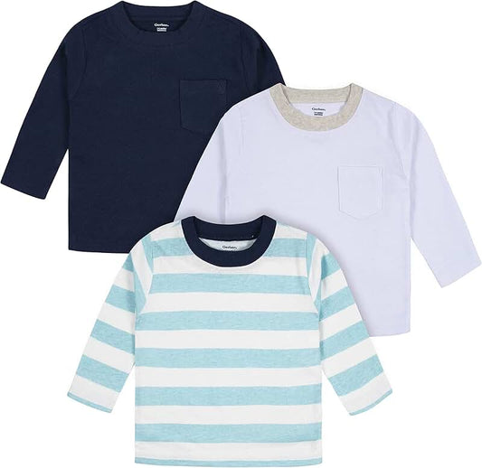 Baby Boys' Long Sleeve Pocket Tees Pack