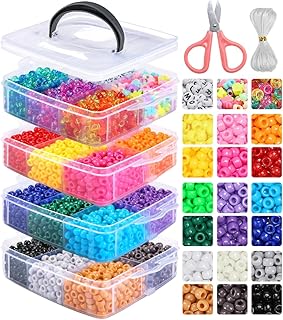 4200 Pony Beads in 27 Colors for Jewelry Making