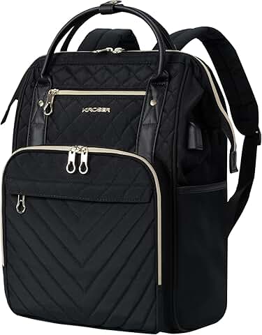 Stylish 17-inch Water-Resistant Laptop Backpack