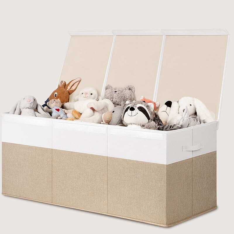 Large Collapsible Toy Storage Box with Lid