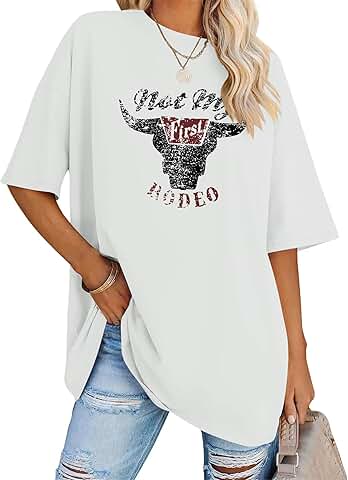 Oversized Cowgirl Western T-Shirt for Women