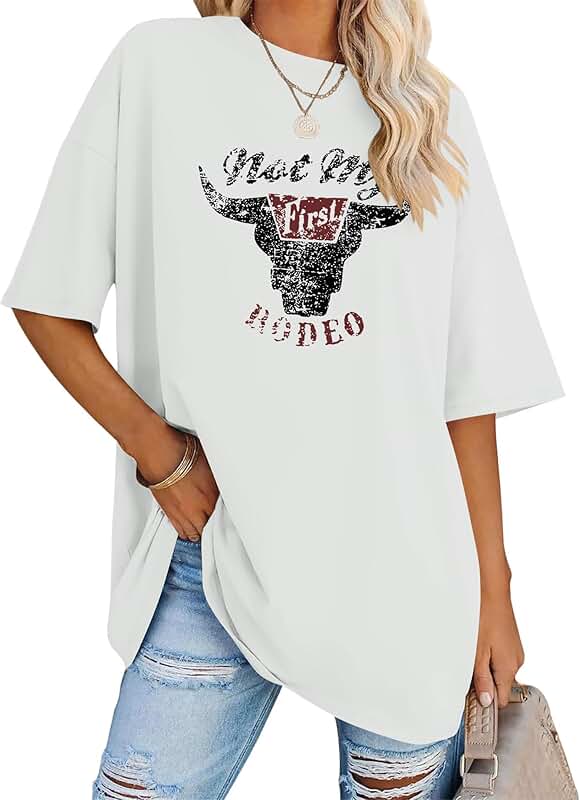 Oversized Cowgirl Western T-Shirt for Women