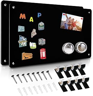 Set of two black magnetic boards, 17.5" x 11.4"
