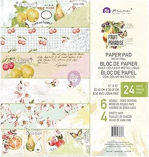 Double-Sided 12x12 Paper Pad with Fruit Paradise Designs