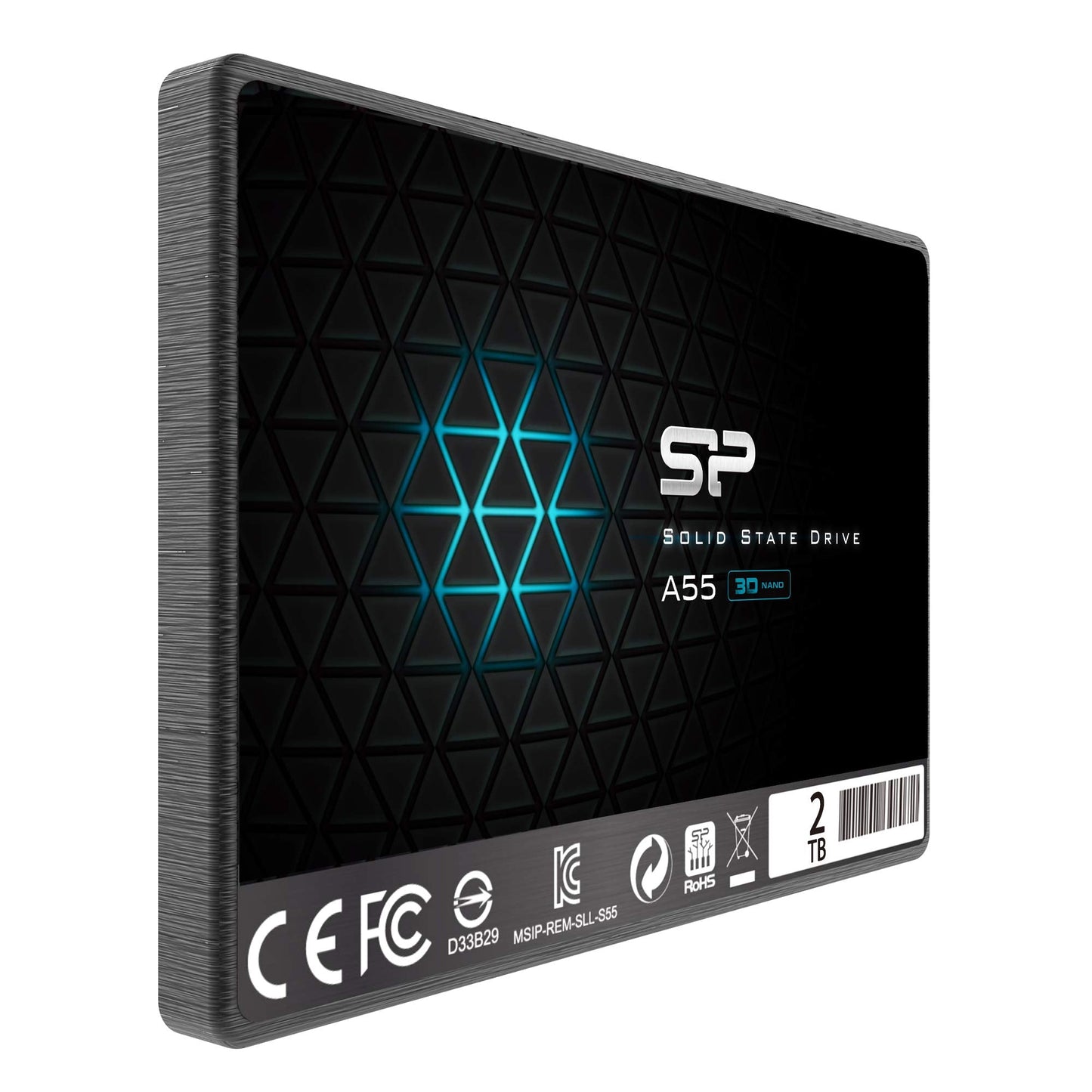 2TB SSD 3D NAND A55 SLC Cache Performance Boost SATA III 2.5" 7mm (0.28") Internal Solid State Drive (SP002TBSS3A55S25)