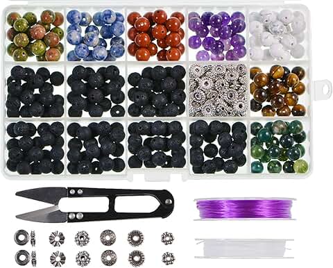 Natural Stone Beads Set for Jewelry Making