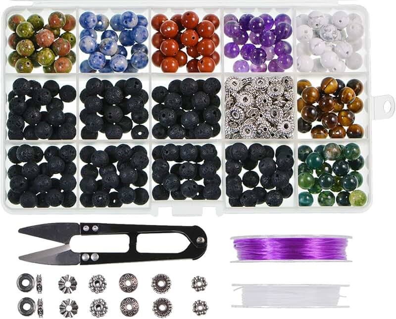 Natural Stone Beads Set for Jewelry Making