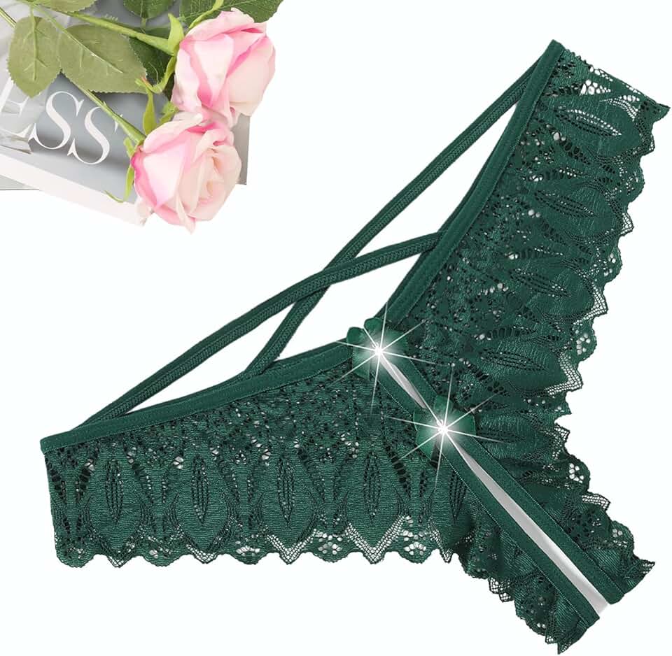 Rhinestone Lace Cheeky Briefs for Women