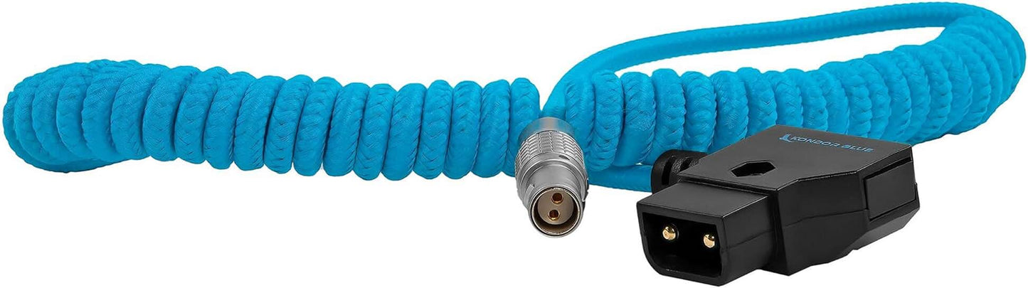 Coiled D-Tap to Female LEMO 2 Pin Cable for RED Komodo
