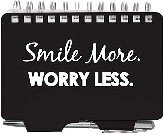 Black Password Book with Smile More Worry Less