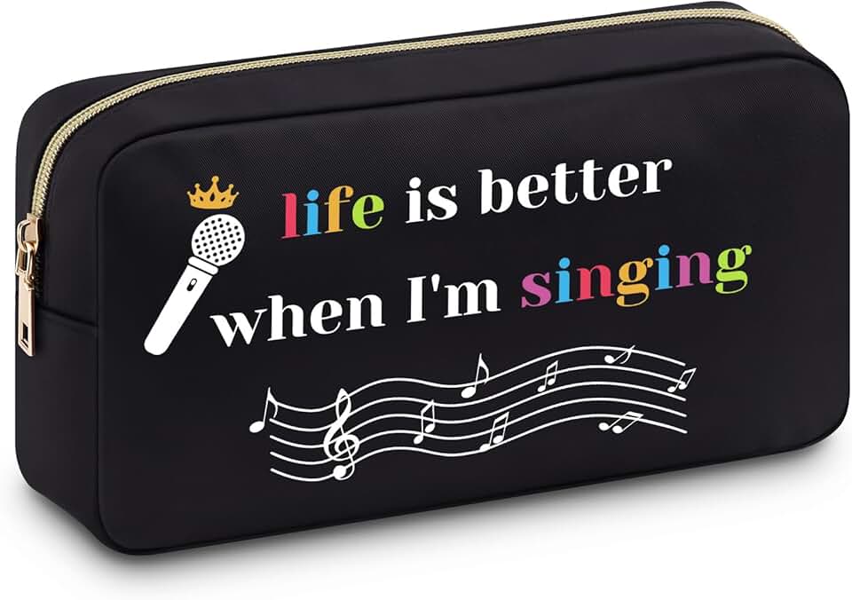 Music Lover Gift Cosmetic Bag for Women