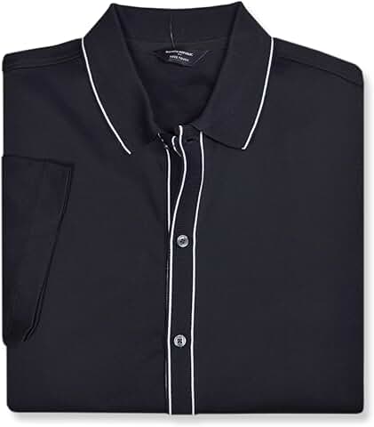 Men's Luxe Touch Cotton Button-Down Polo Shirt