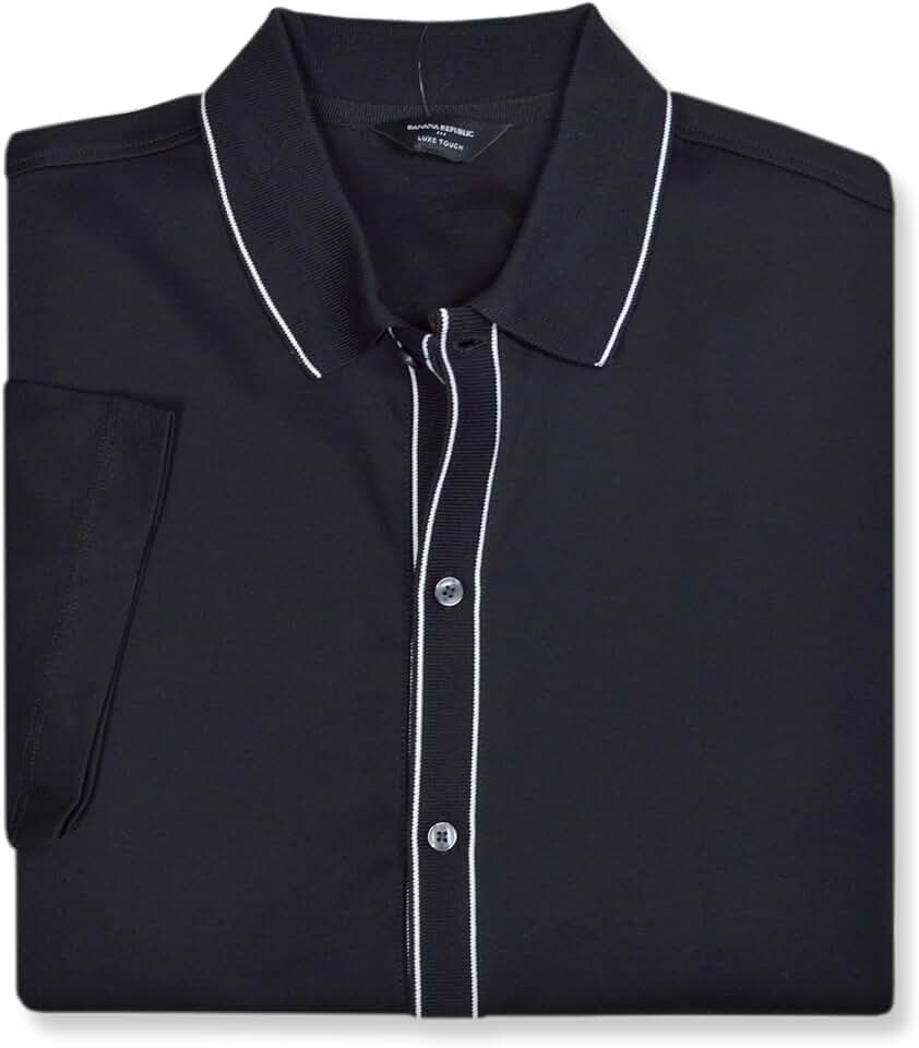 Men's Luxe Touch Cotton Button-Down Polo Shirt