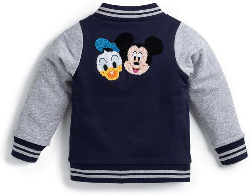 Toddler Navy Zip Jacket with Mickey and Friends