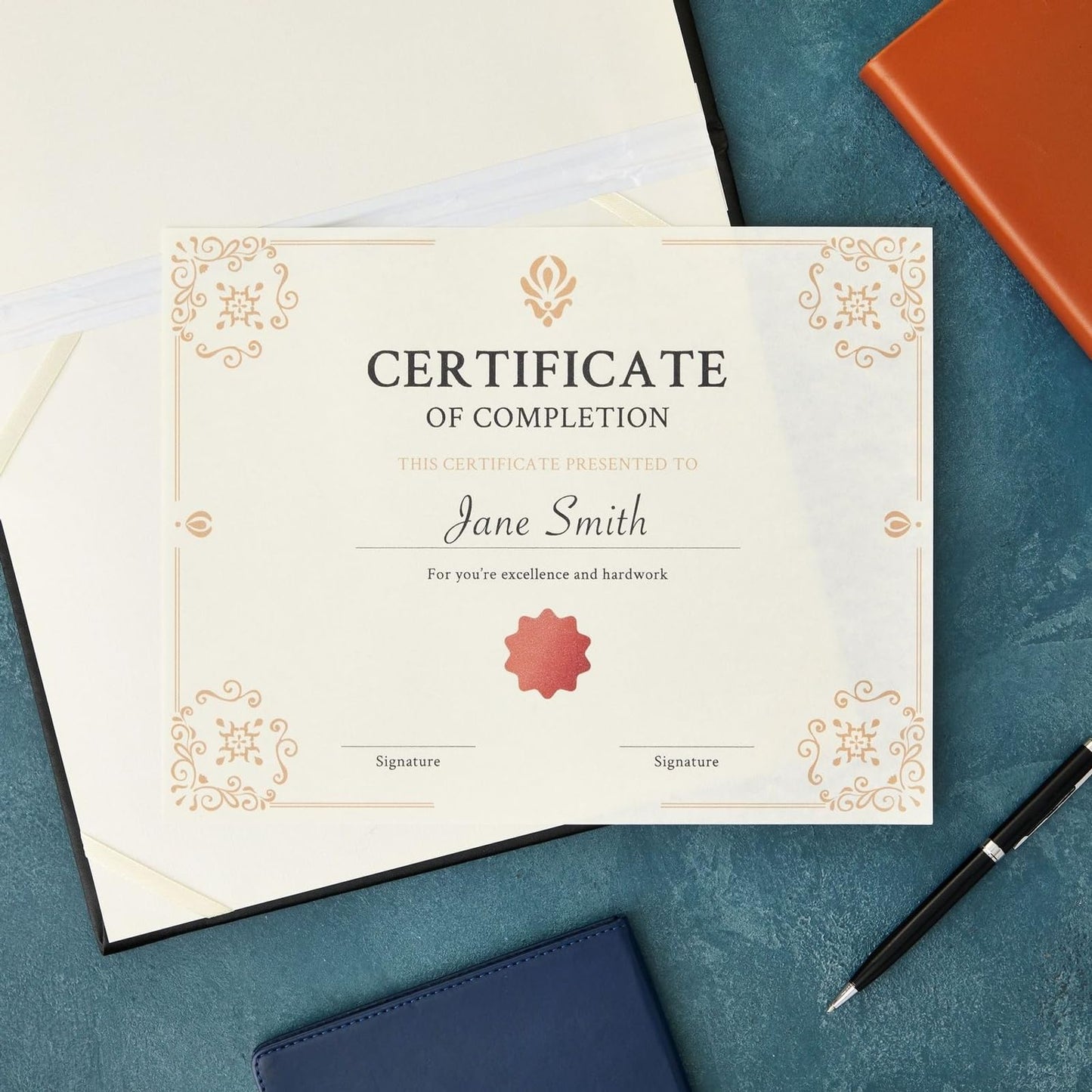 Cream textured diploma and certificate paper, 96 sheets