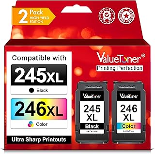 Black and color ink cartridge replacement for compatible printers