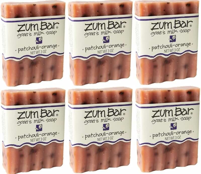 Goat Milk Soap Bar with Patchouli and Orange, 3 oz, 6 Pack