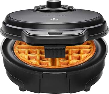 Anti-Overflow Belgian Waffle Maker with Crunch Settings