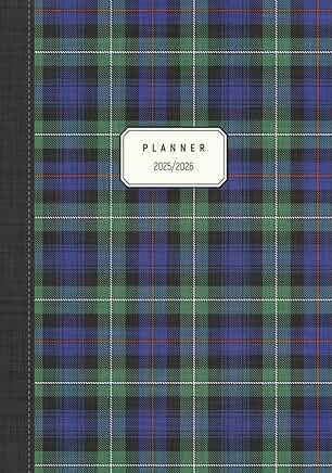 Monthly and Weekly Planner 2025/2026 with Tartan Print