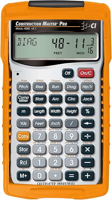 Construction Math Calculator for Builders and Carpenters