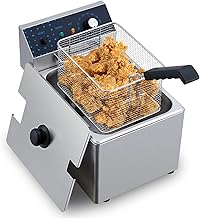 8L Deep Fryer with Lid and Adjustable Settings