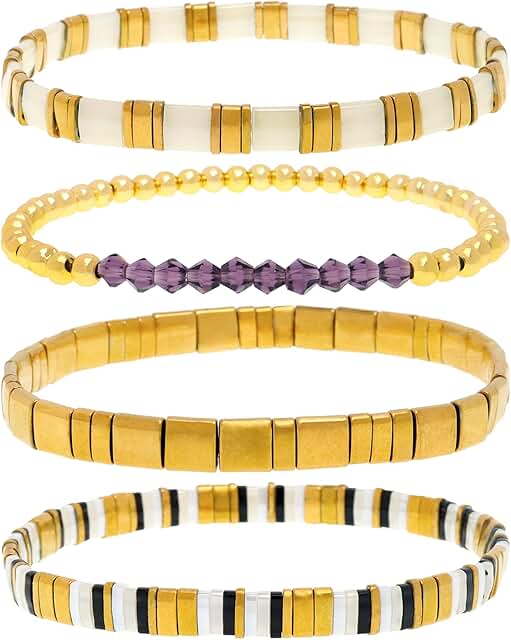Colorful Miyuki Glass Bead Stack Bracelets for Women