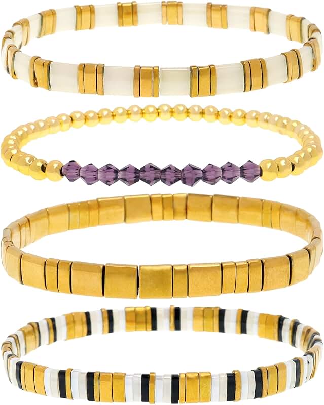 Colorful Miyuki Glass Bead Stack Bracelets for Women