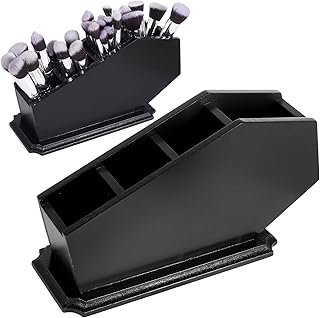 Gothic Wooden Coffin Brush Holder for Vanity