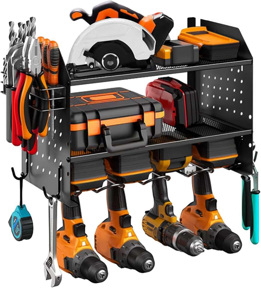 3-Tier Wall Mount Tool Organizer for Garage Storage